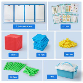 Stochastic Box colorful base ten blocks foster tactile math exploration