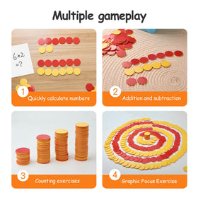 Stochastic Box double-sided counters for color-coded addition and subtraction activities