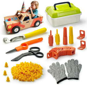 Stochastic Box Kids Cardboard Cutter Safe Tool Set with 150-piece kit for mess-free crafts
