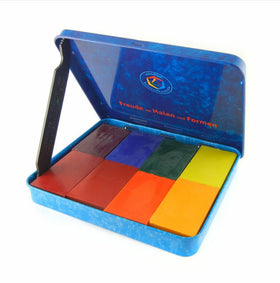 Stockmar packaging emphasizes safe storage and durable crayons