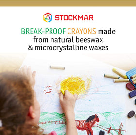 Tin case with scraper for Stockmar crayons keeping colors organized
