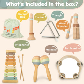 Stoie's tambourine adds sparkle and cooperative music play for toddlers.