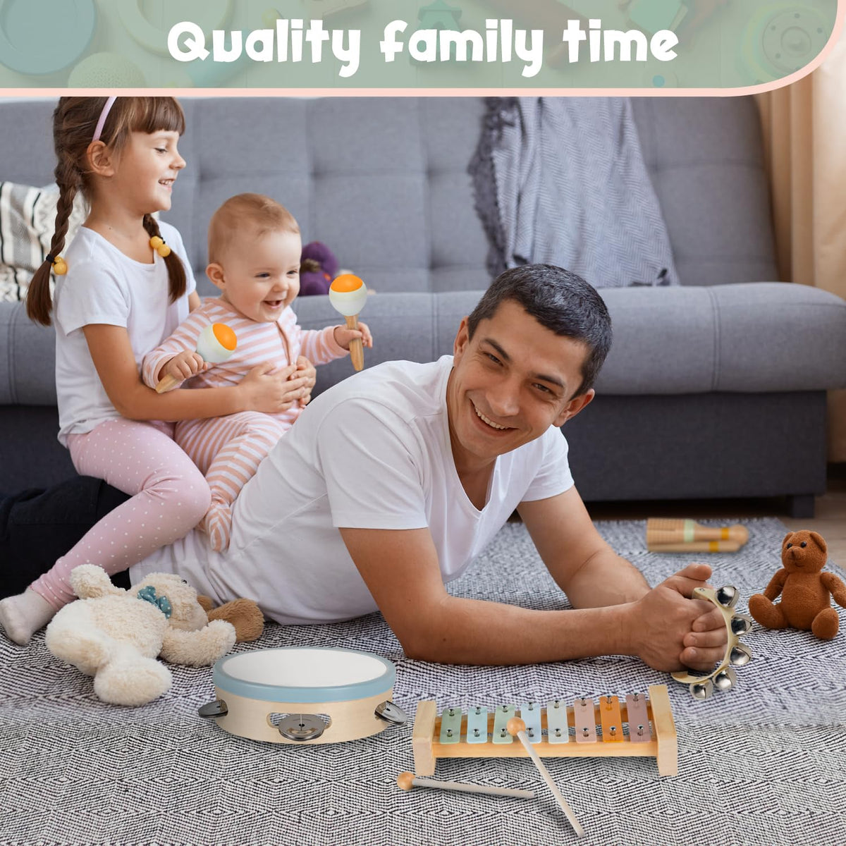 Stoies mallets for xylophone ensure safe, comfortable striking for little hands.