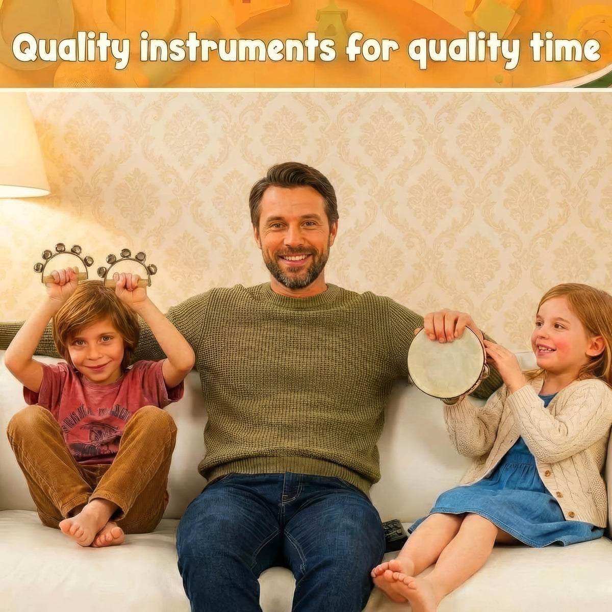 Stoie's wooden block with stick provides safe percussion exploration.