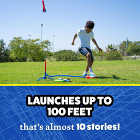 Stomp Rocket Jr Durable Base supports energetic stomping in open space.