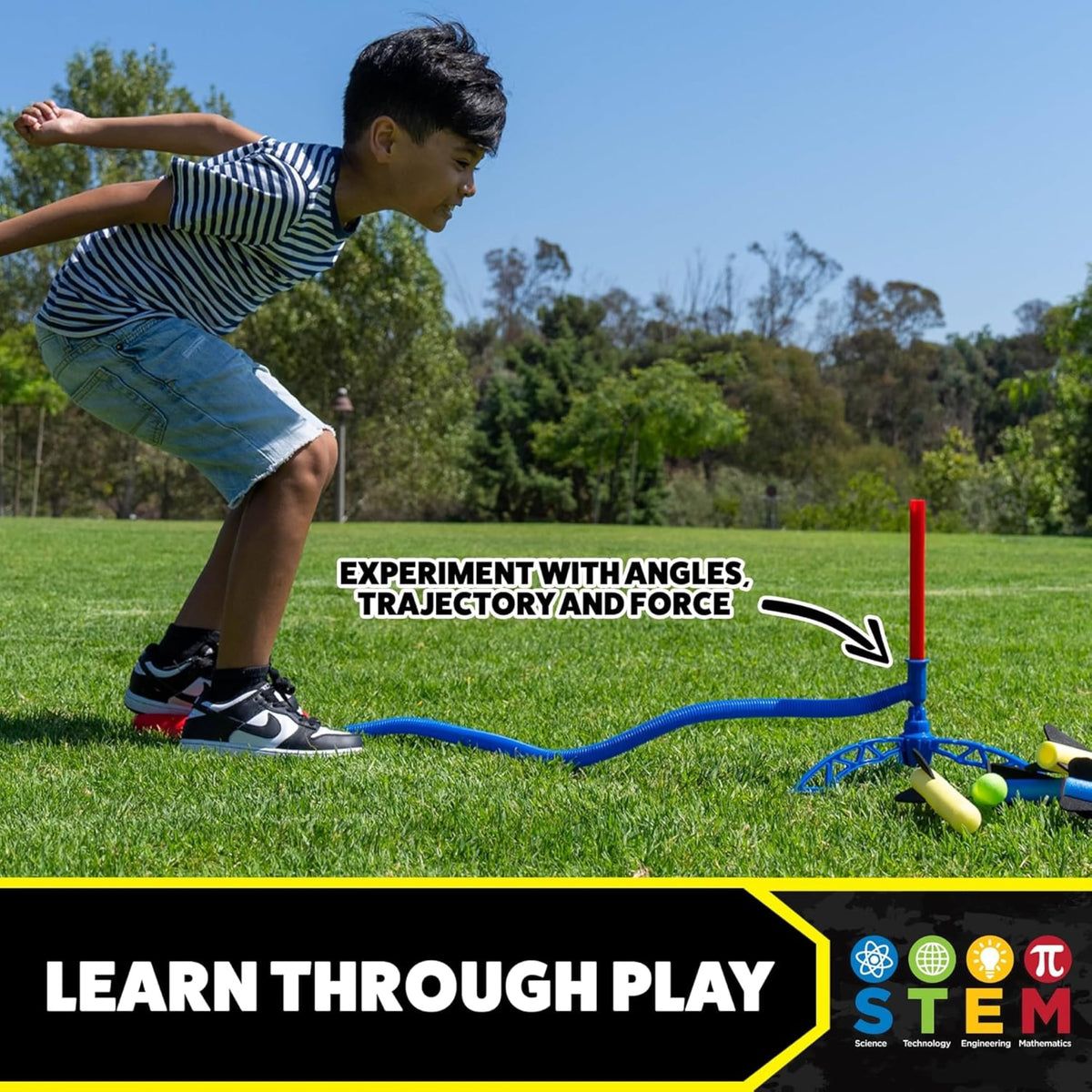 Stomp Rocket Jr Foam Rockets ensure safe, soft landings during play.