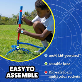 Stomp Rocket Jr No batteries required for instant family fun.