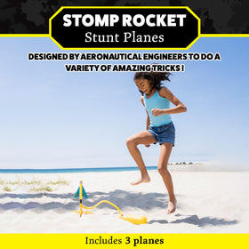 Stomp Rocket Looper plane performs giant loops for exciting backyard flights.