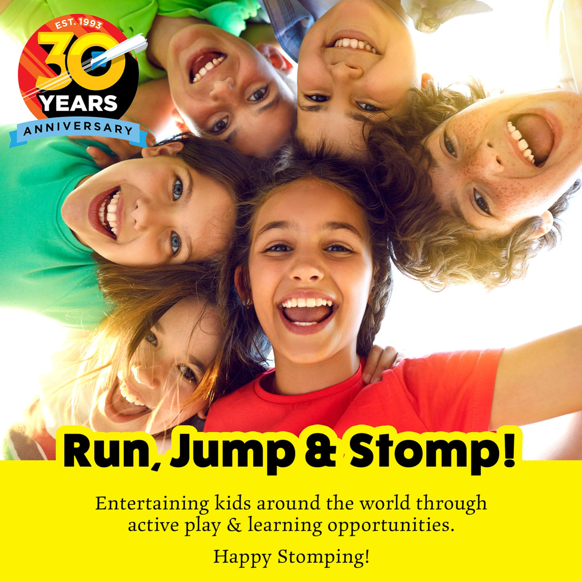 Stomp Rocket outdoor-setup shows easy, battery-free assembly for quick fun.