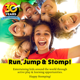 Stomp Rocket outdoor-setup shows easy, battery-free assembly for quick fun.