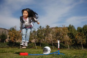 Stomp Rocket SLS rocket ready to soar outdoors