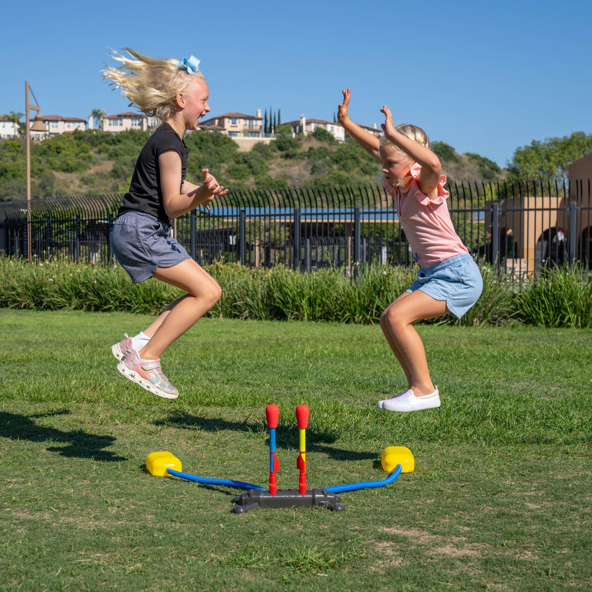Stomp Rocket stem-learning-through-play encourages curiosity with physics-inspired action.