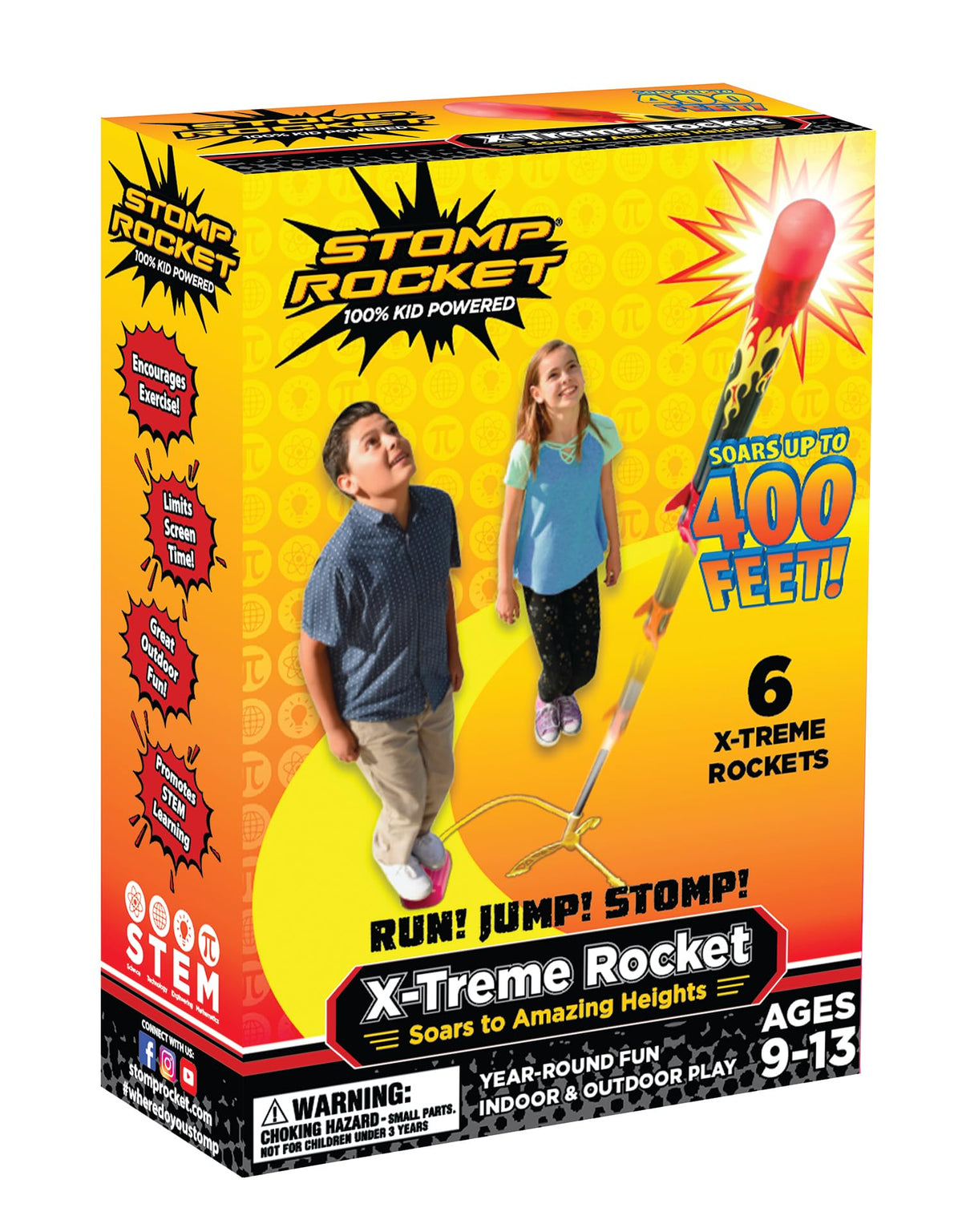 Stomp Rocket X-Treme launch stand adjusted for high-altitude flights.