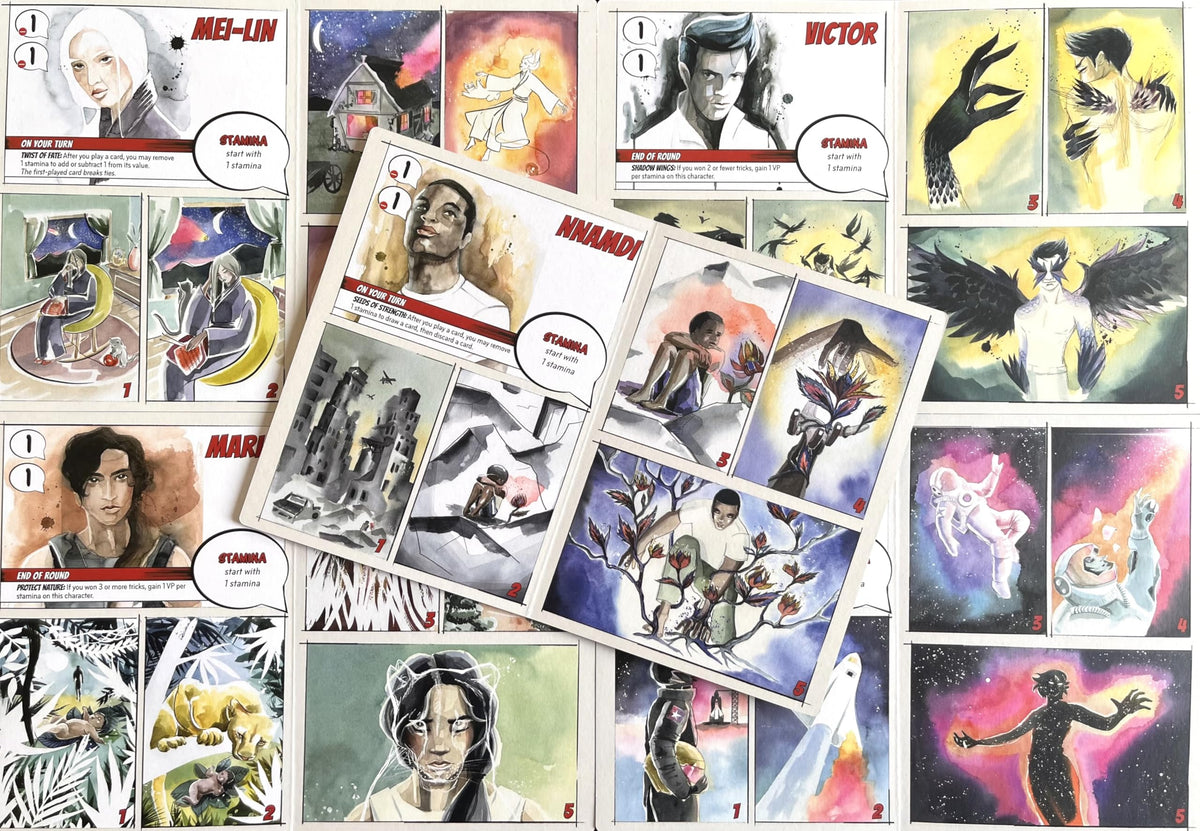 Stonemaier Origin Story hero character art evokes powerful aspirations