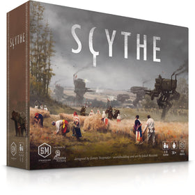 Stonemaier Scythe base game cover showing dieselpunk artwork for immersive nights
