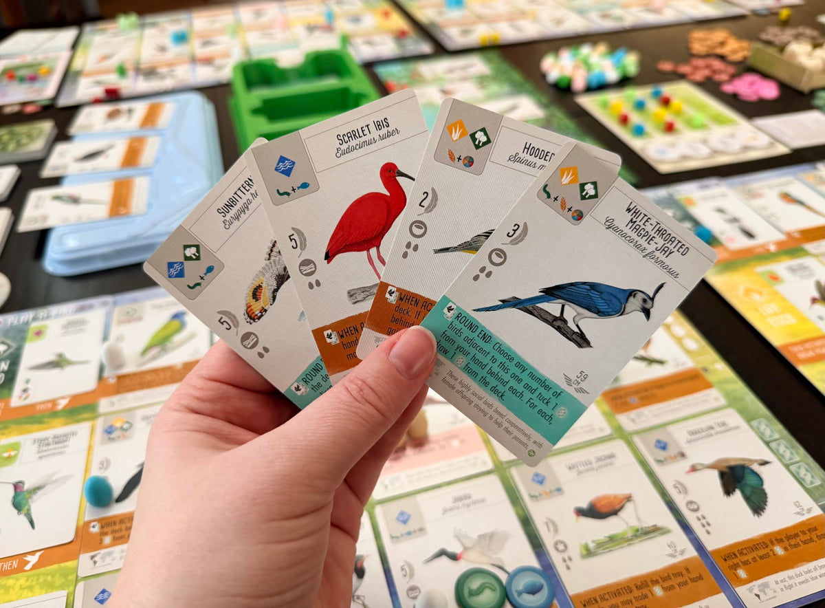 Stonemaier Wingspan Americas hummingbird cards introduce quick twists and strategy.