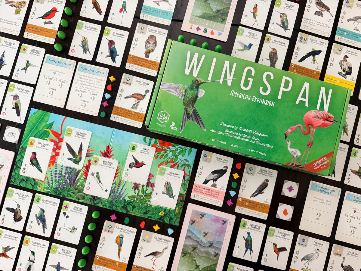 Stonemaier Wingspan Americas hummingbird garden highlights interactive play on the board.