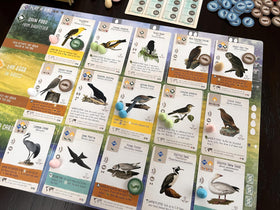 Stonemaier Wingspan promo United States region card art with familiar habitats