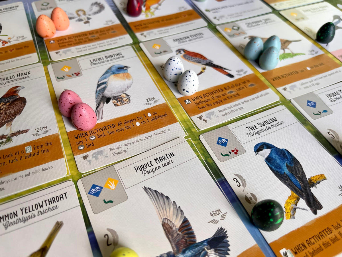 Stonemaier Wingspan speckled eggs base-game compatible