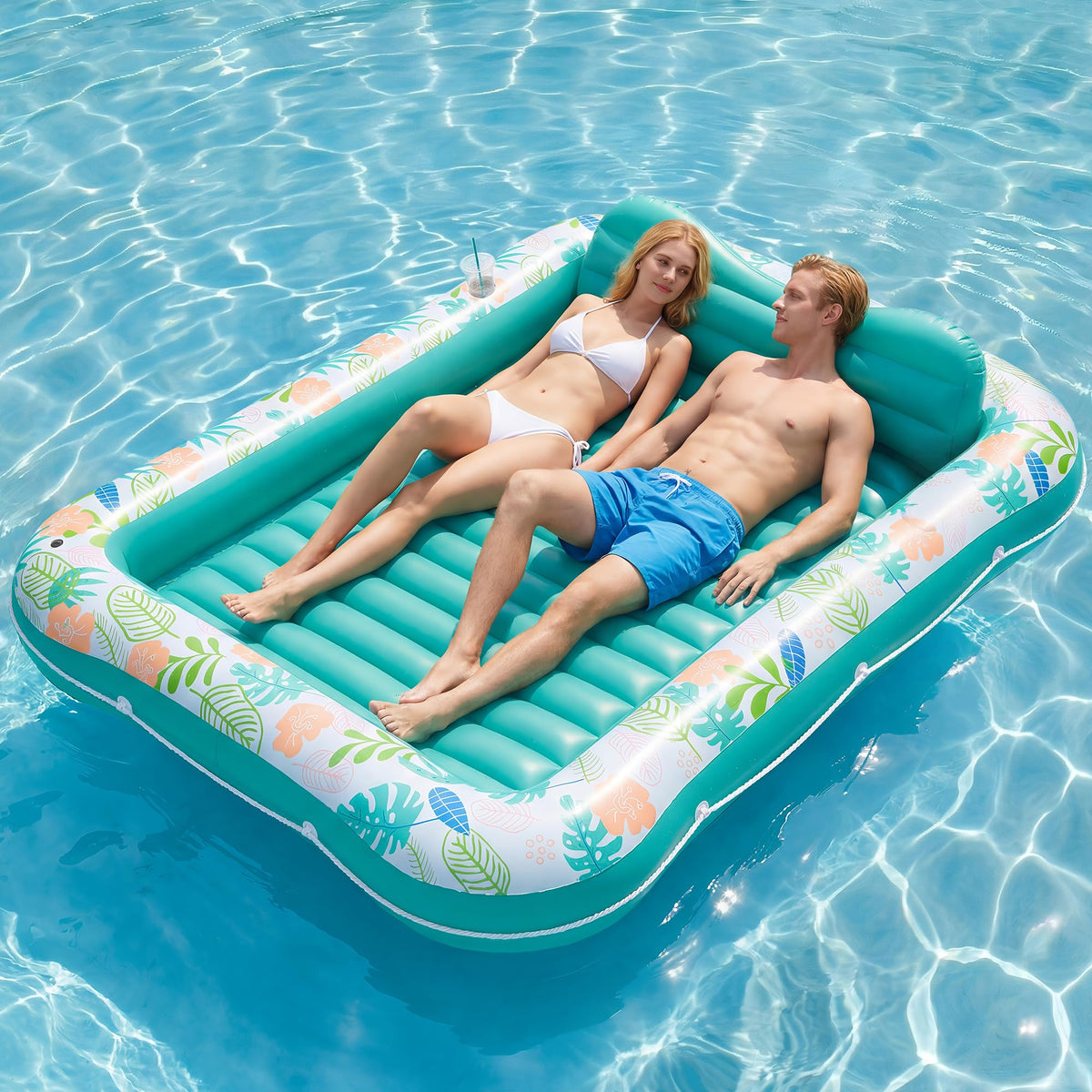 Air cushion base offers soft comfort whether lying on back or tummy.