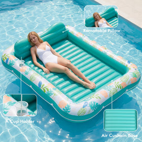 Grab line and pad eyes help with stability and handling around water.