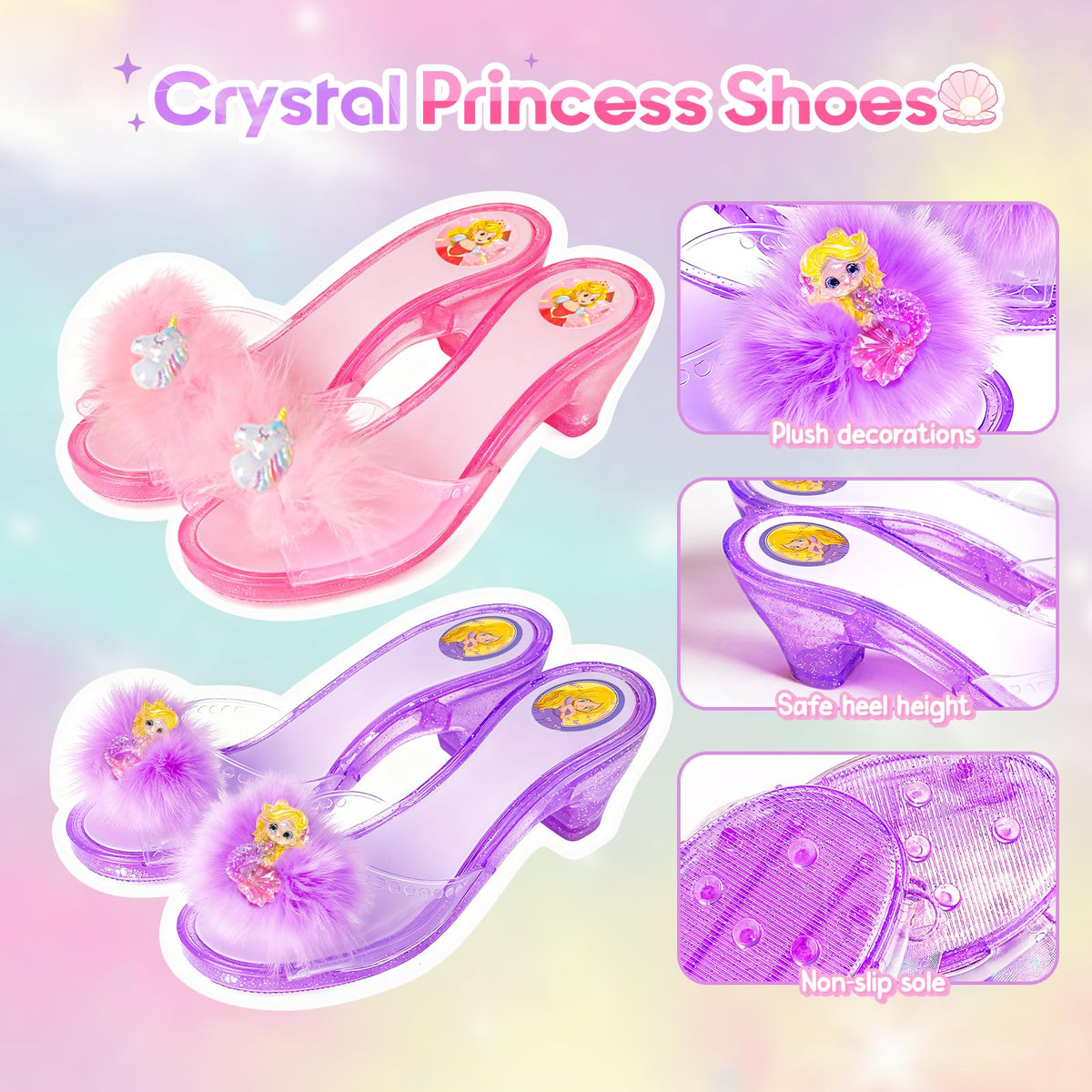 STOPKLAS princess dress set fluffy tulle skirt adds volume and sparkle