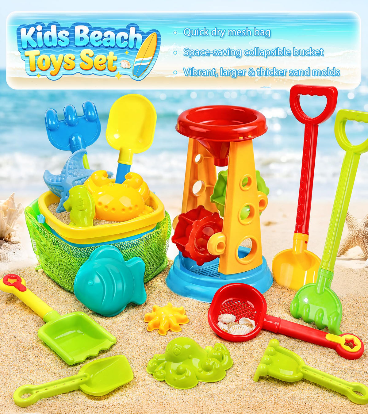Stopklas travel-ready beach toy set for indoor and outdoor fun.