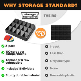 Storage Standard 15-compartment tray showing organized layout for cards.