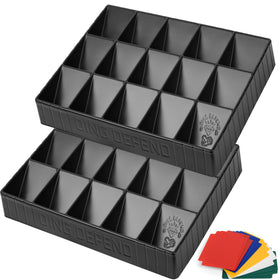 Storage Standard 2-pack card sorting tray, front view for quick access.