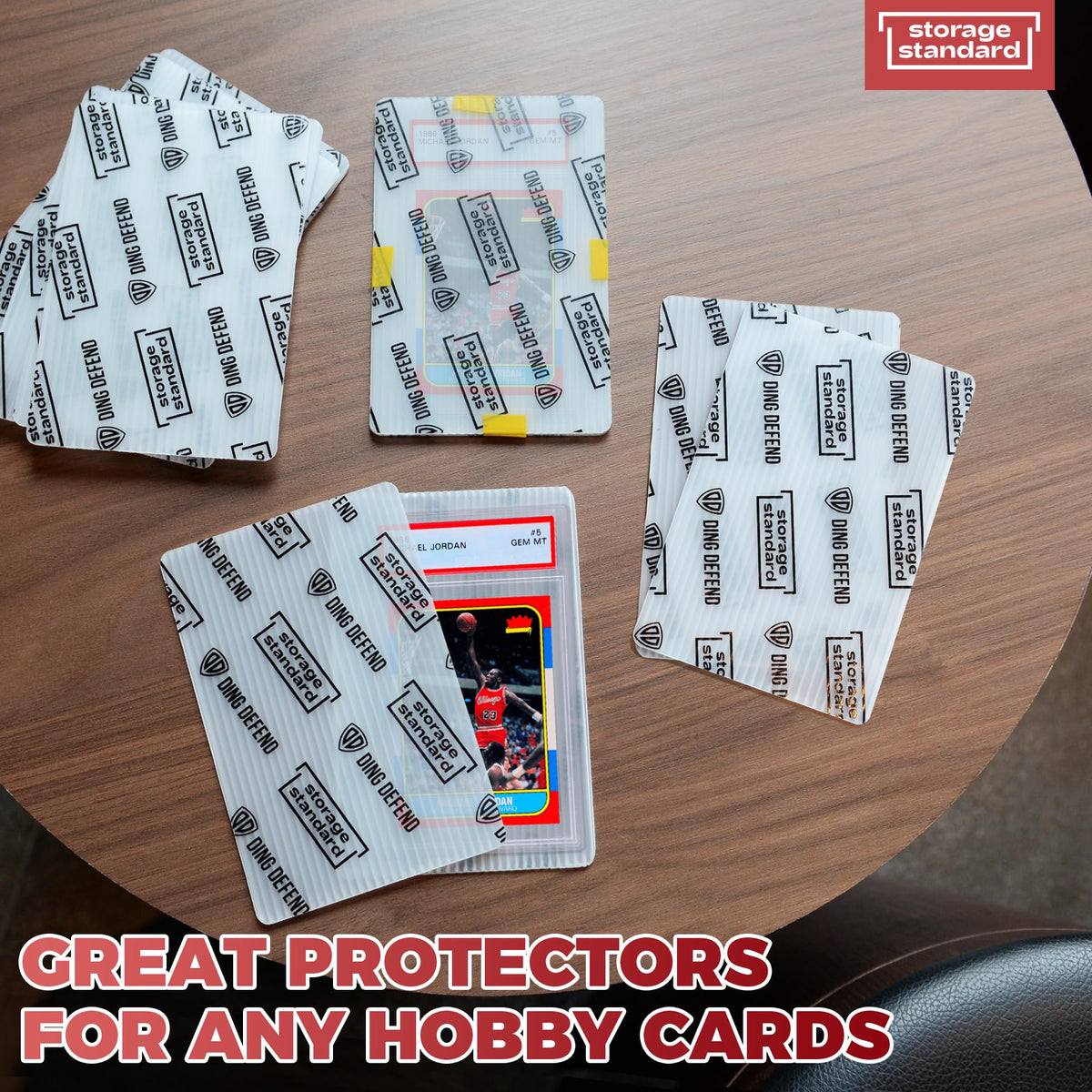 Storage Standard reusable protective sheets offer longevity for card collections