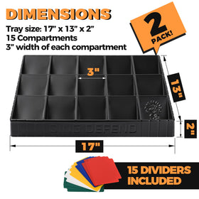 Storage Standard stackable tray demonstrates vertical storage and expansion.