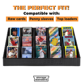 Storage Standard tabletop card collection sorter on desk.