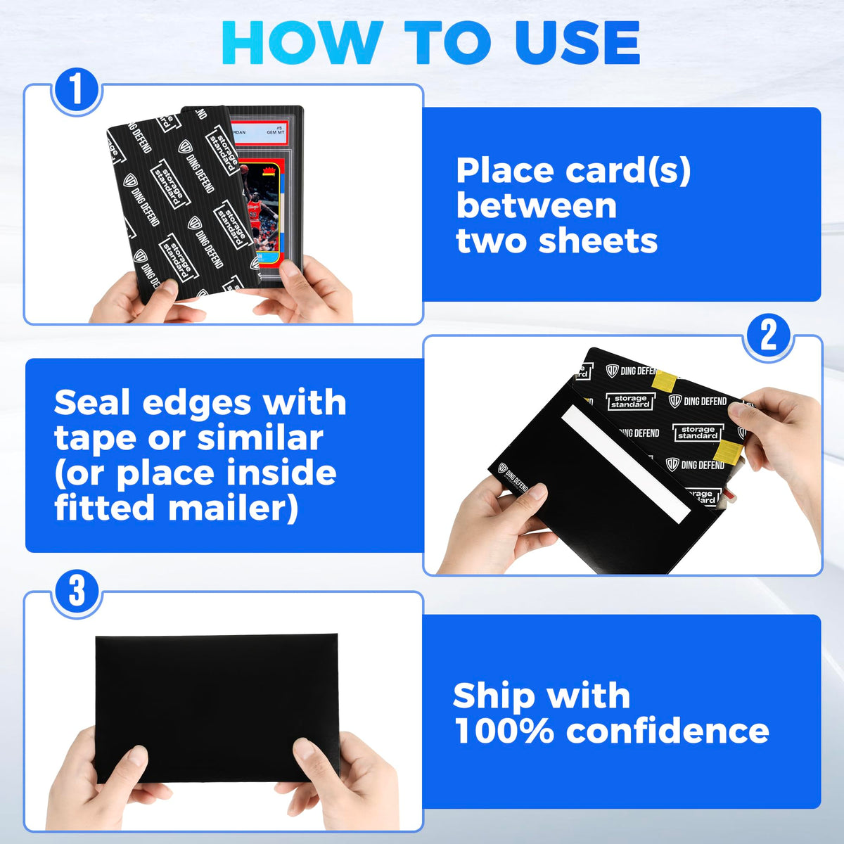 Storage Standard Ding Defend reusable shield supports repeat shipments for sellers and collectors.