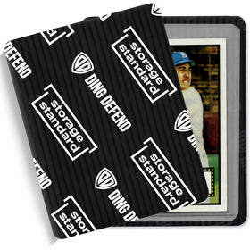 Ding Defend rounded corners reduce edge wear on raw cards in transit.