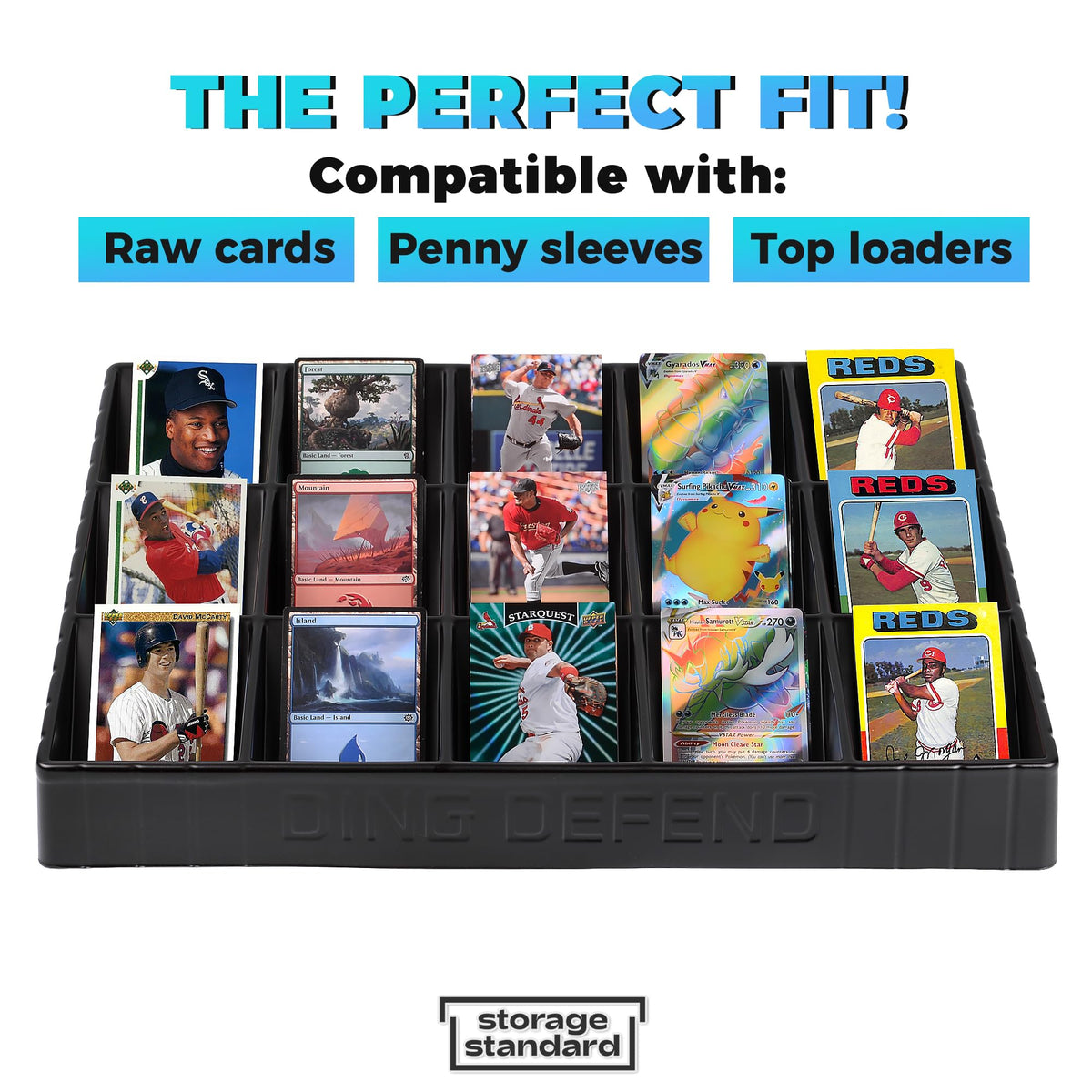Storage Standard Card Sorting Tray includes dividers for flexible, precise layout