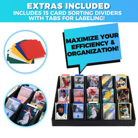Storage Standard Card Sorting Tray stackable design enables vertical growth and space saving