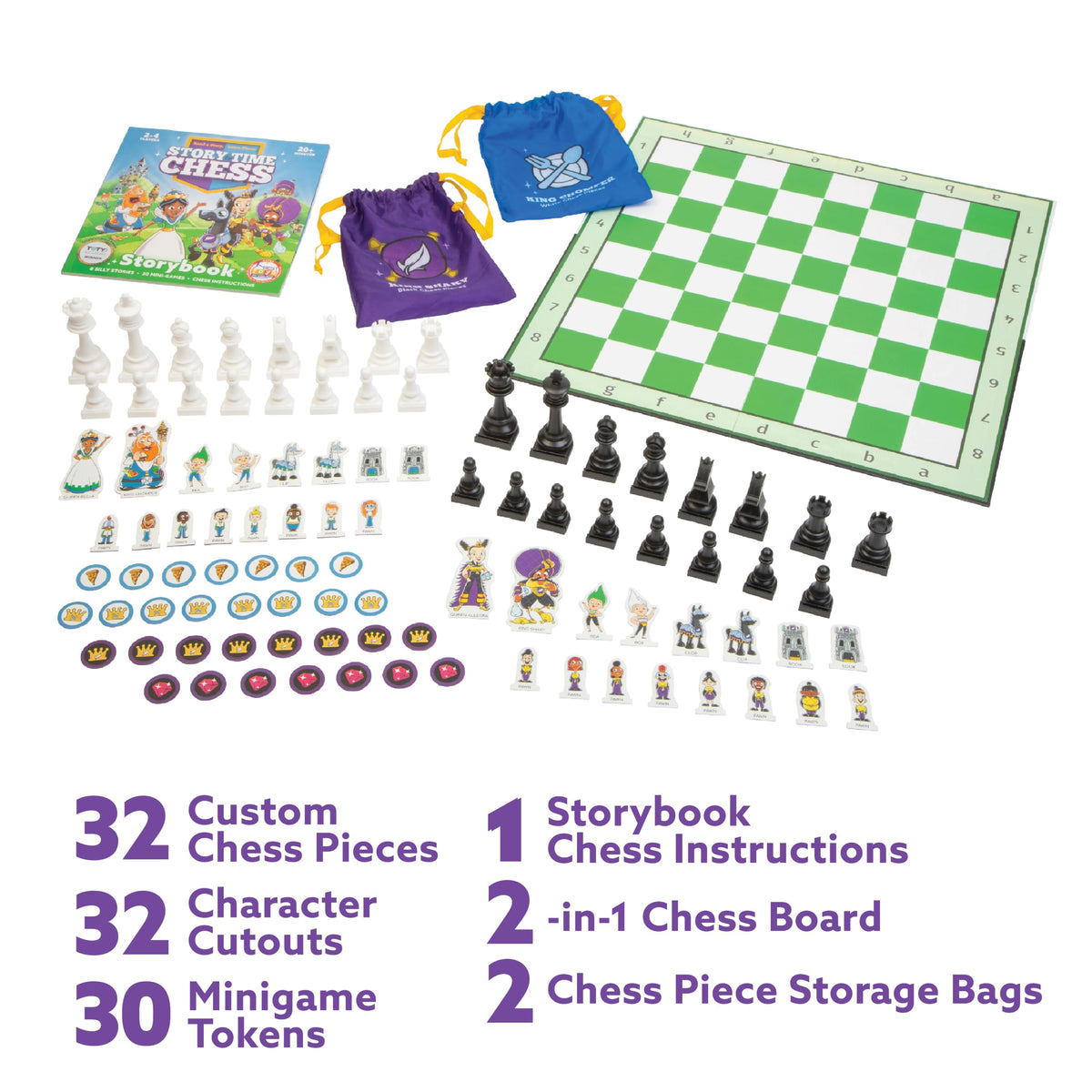 Story Time Chess set for kids ages 3 plus easy start