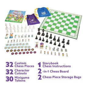 Story Time Chess set for kids ages 3 plus easy start