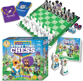 Story Time Chess set for kids board and storybook to spark early learning