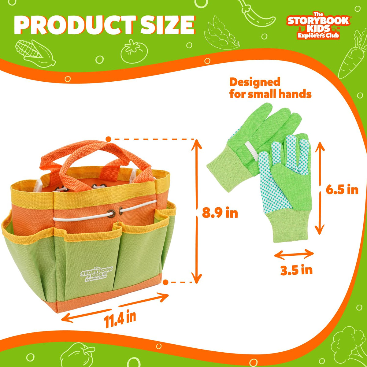 The Storybook Kids Explorers Club green tool set enabling imaginative outdoor play