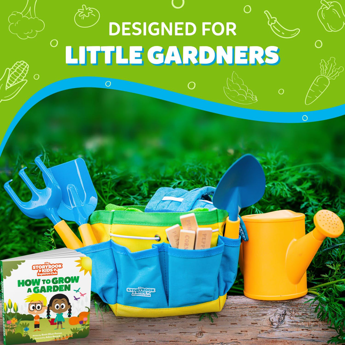THE STORYBOOK KIDS EXPLORERS CLUB shovel blue, easy-grip tool for small hands