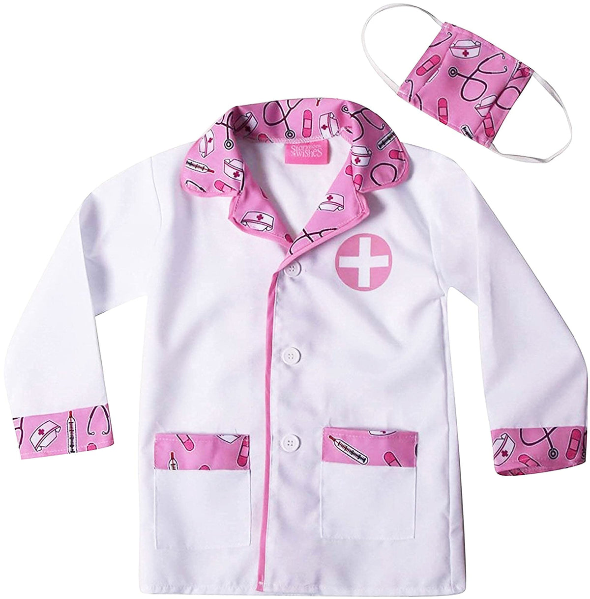 StoryBook Wishes doctor coat front view for imaginative play and confidence-building