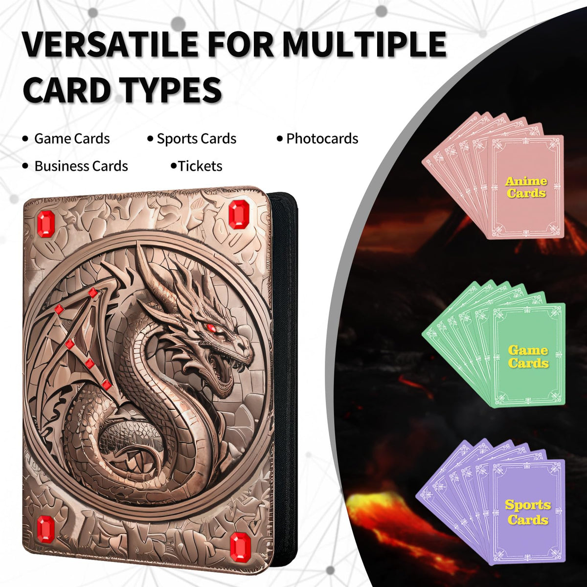 Stoytto side-loading pockets allow easy insertion of standard-size cards.