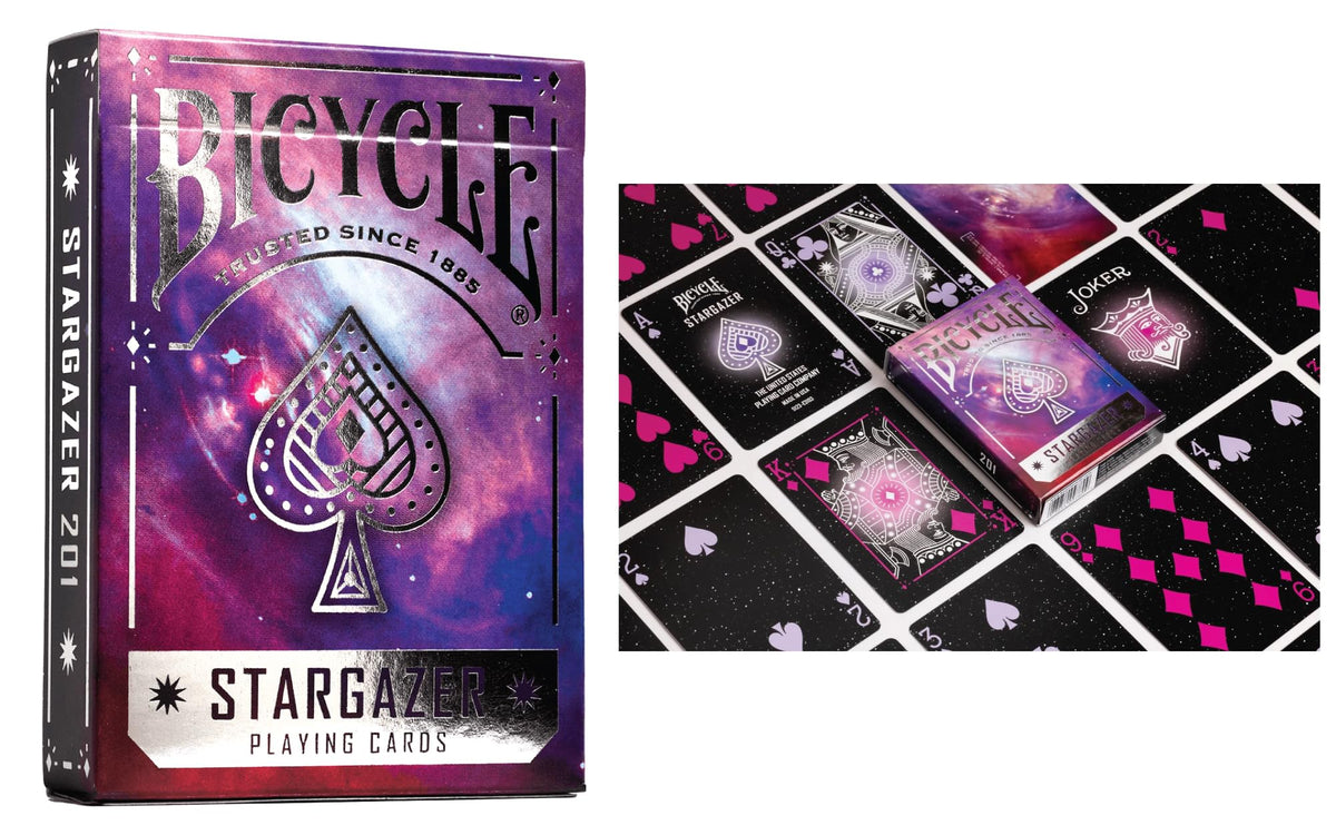 Straight Poker Supplies Bicycle Stargazer 203 deck offers premium feel for fast shuffles