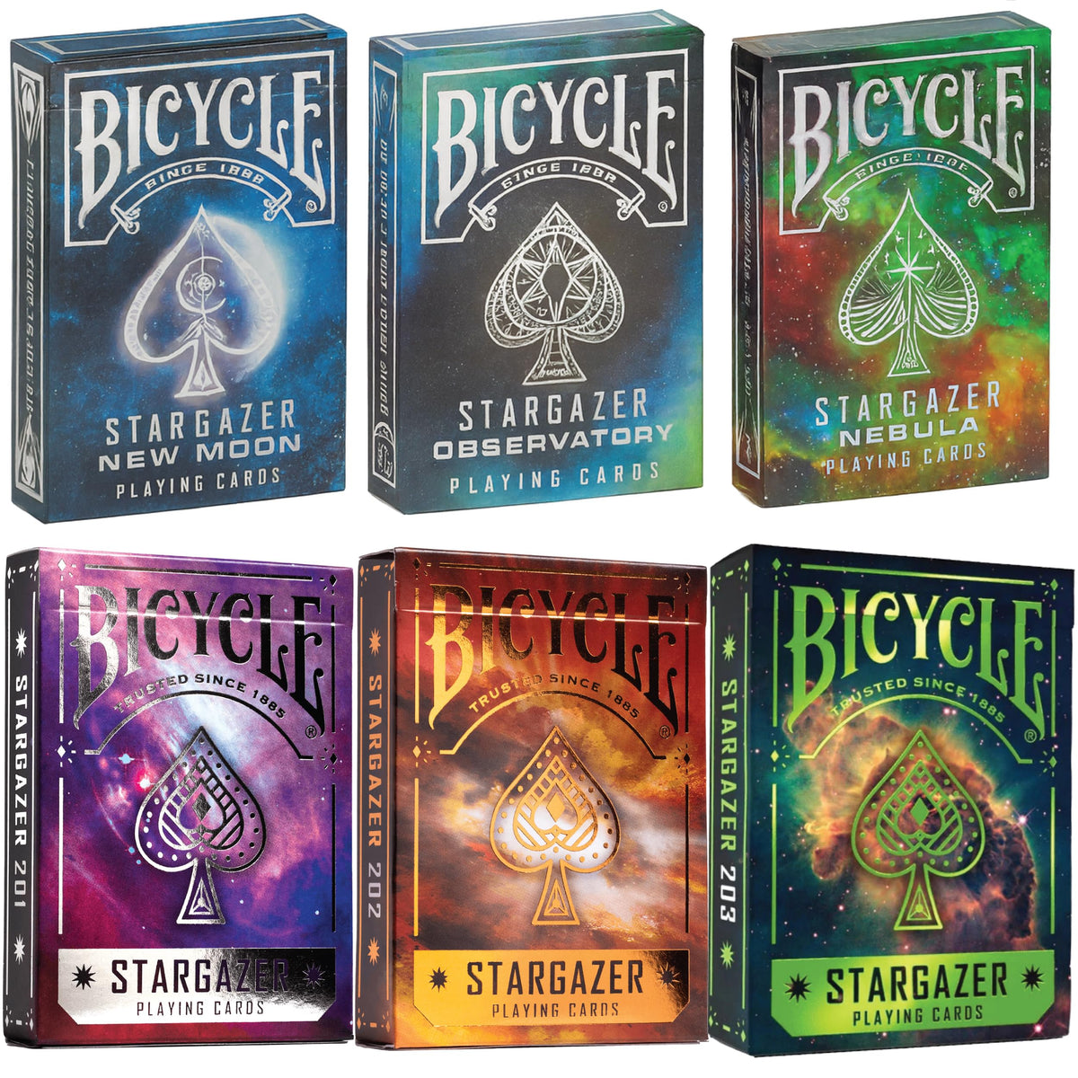 Straight Poker Supplies Bicycle Stargazer New Moon deck with crisp shuffles and reliable performance