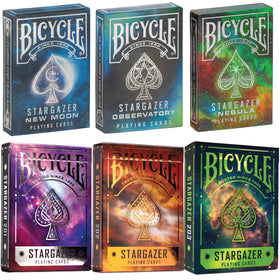 Straight Poker Supplies Bicycle Stargazer New Moon deck with crisp shuffles and reliable performance