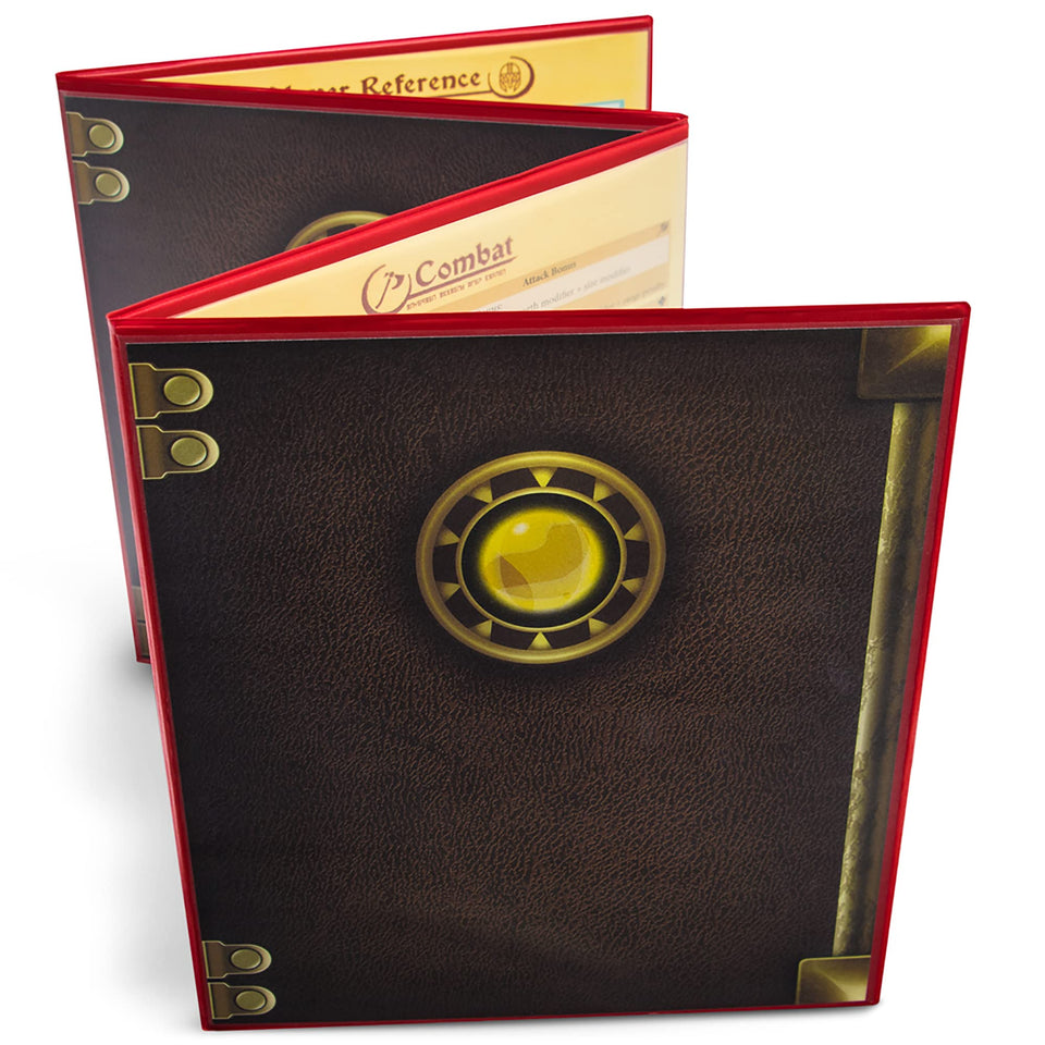Stratagem The Master's Tome 4-panel GM screen shows quick notes during tabletop sessions