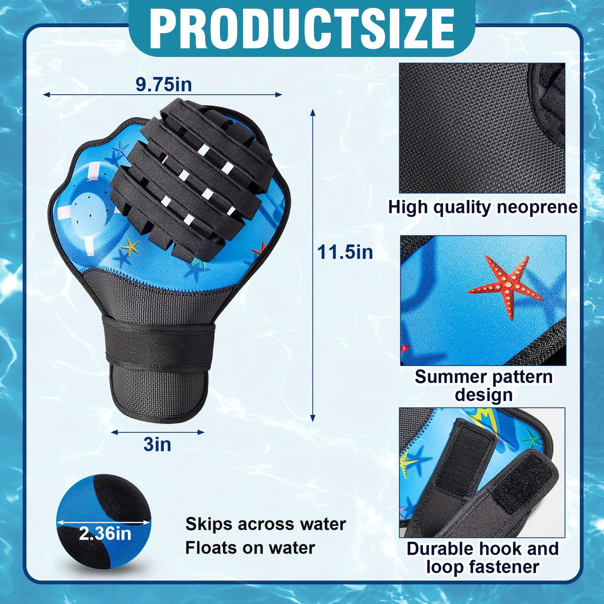 Strdfeve gloves close-up highlighting quick-drying neoprene and non-slip grip