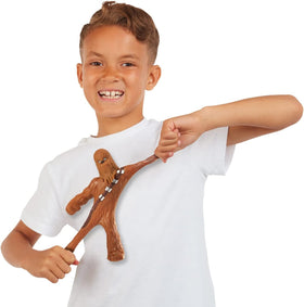 STRETCH ARMSTRONG Chewbacca closeup with bowcaster showcases authenticity and detail.