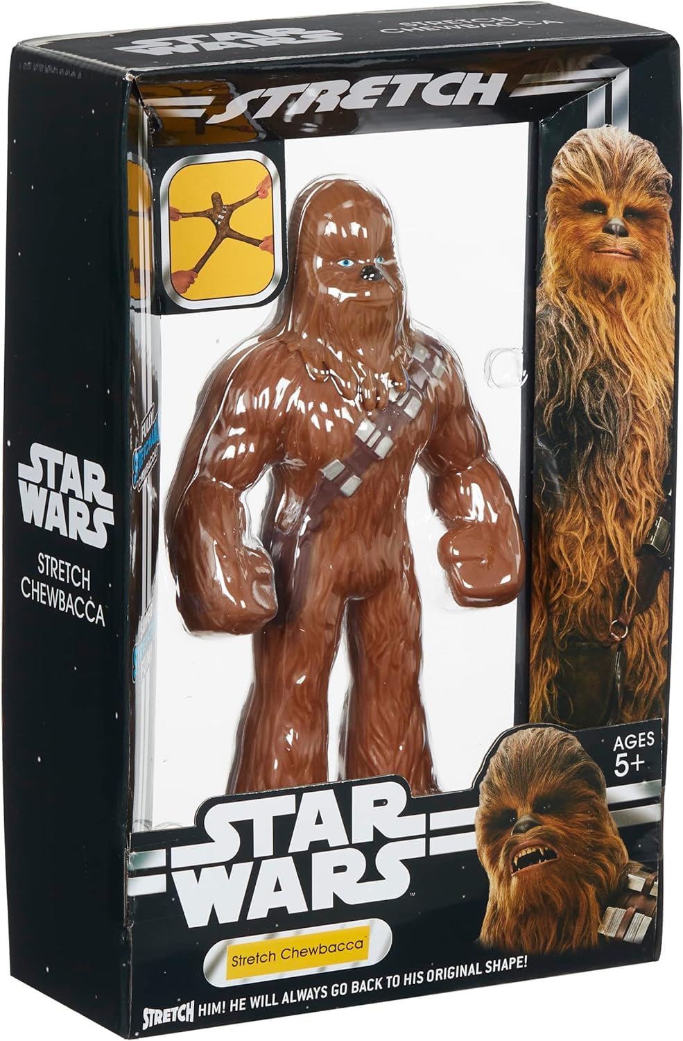 STRETCH ARMSTRONG Chewbacca in action demonstrates flexible fun for kids and collectors.